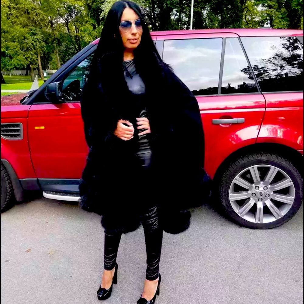 A Brand New Full Length Cashmere And Fox Trim